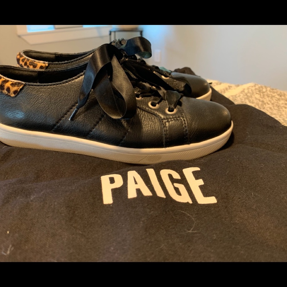 PAIGE Ava Leather Sneakers